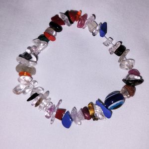 Evil Eye Chip Beads Bracelet