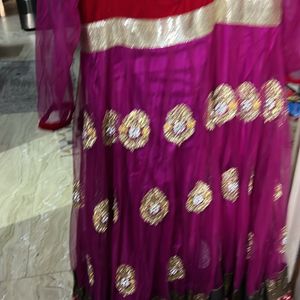 Beautiful Anarkali Gown Amazing Velvet Handwork