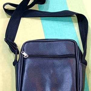 Mens sling Leather bag small size for travel