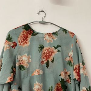 FLORAL MESH TOP