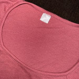 Ribbed Fitted Casual Top