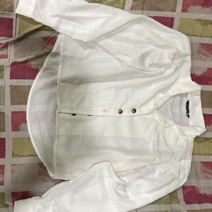 White Cropped Shirt