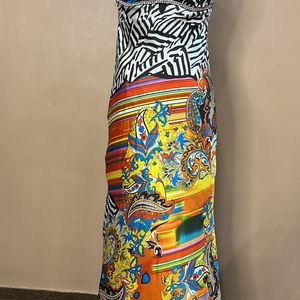 Printed Satin Dress