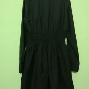 SHIRT SHORT DRESS BLACK