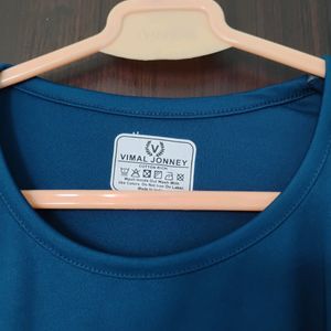 Blue Tshirt For Gym Slim Fit