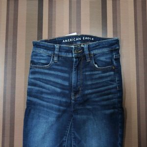 W-53 Size-26 Damage Slim Fit Women Denim Jeans