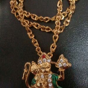 Hanumanji Locket And Chain Gold Covering