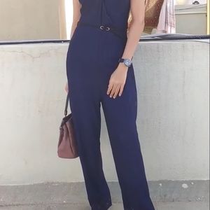 GINGER BY LIFESTYLE NAVY BLUE JUMPSUIT