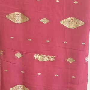 Marun Saree With Blouse For Women