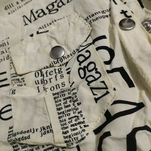 Newspaper Print Shirt