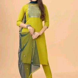 Mustard Yellow Dress Set