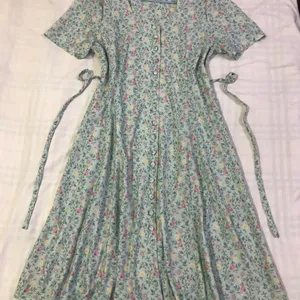 Pastel Green With Small Floral Dress Fits M-L