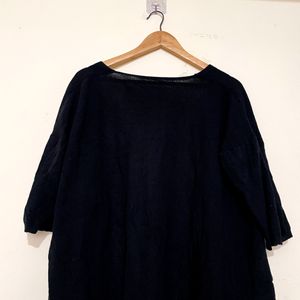 Black Double Pocket Cardigan