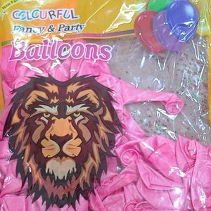 100 Pcs Pink Colour Metallic Balloon