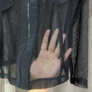 Fully Netted Shirt With Full Openable Zip