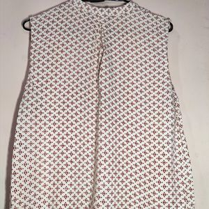 White top with Red colour design