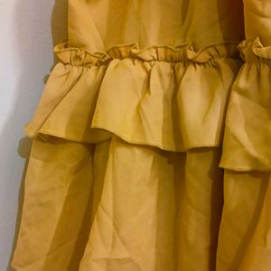 Mustard Yellow Ruffle Top