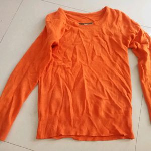 orange colour sweater