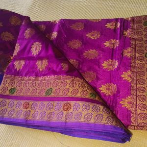 Delicate Touch of Madhubani Cotton Silk Saree