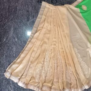 Saree With Stitched blouse Super And Ossum Color