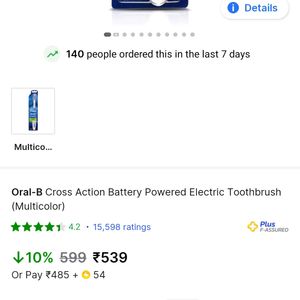 Oral B Coss Actually Automatic Toothbrush New
