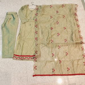 Kurta With Pant And Dupatta Set