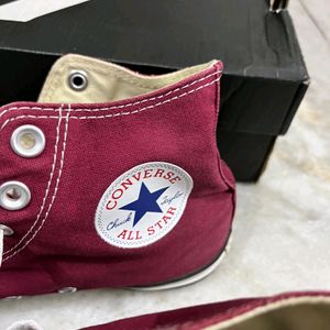 CONVERSE HIGH TOPS MAROON COLOUR UK 7