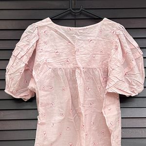 Baby Pink Butterfly Top