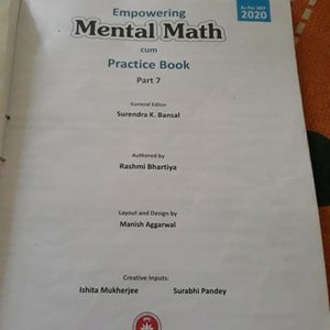 Class 7 Mental Maths Cum Practice Book