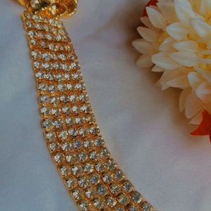 Golden Colour Necklace For Women Beautiful Design