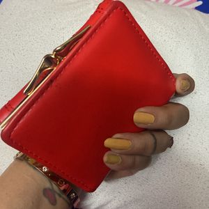 Beautiful RED COLOUR spacious Girls/womens Wallet.