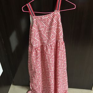 Red Comfortable Strap Dress