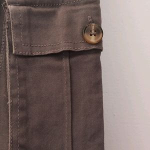 Unisex Grey Cargo Pant, Four Pockets