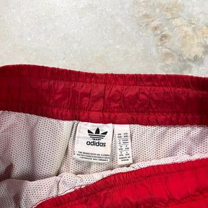 ADIDAS ORIGINALS RED BIG TREFOIL TRACKPANTS