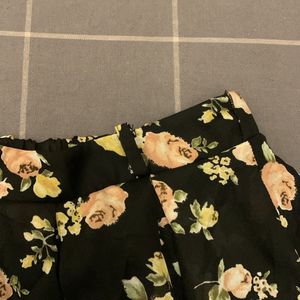 Floral Mini Skirt (halfpant Inside)