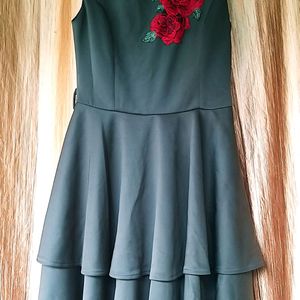 Bottle green   party dress