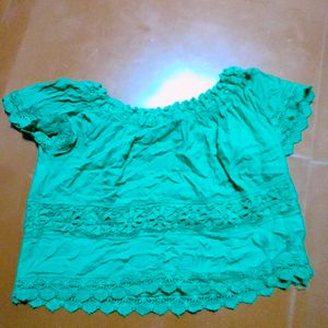 Green Crop Top