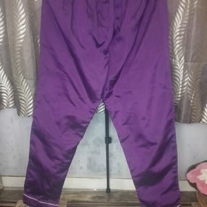 Pink Purple Banarasi Kurta Pant & Dupatta