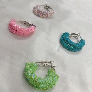 Glittering Hoops