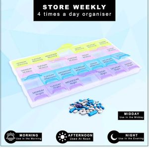 NEW Weekly Medicine Pill Reminder Tray 😍