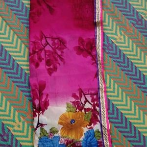 New Flower Print saree