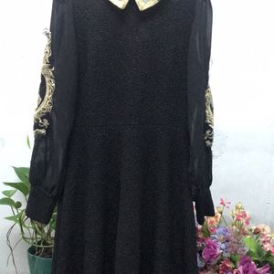 Black N Gold design Dress