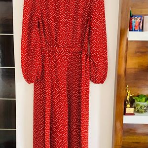 Red Bobby Print Jumpsuit