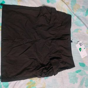 Brown Pocket Skirt