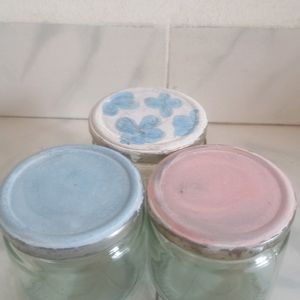 Hand Painted Glass Containers