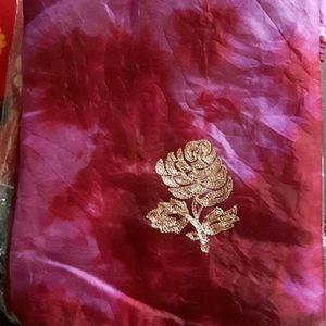 New Thread Work Soft Orgenza Saree