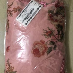 Ahalya Women Pink Floral A Line Fusion Dresses Siz