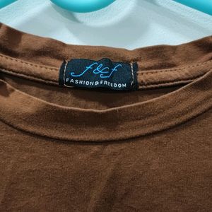 Garfield Brown Crop Tee