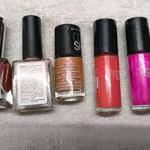 Combo Of 6 Branded Nail Polish