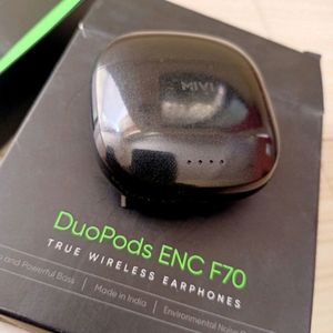 🔥Mivi Duopods F70 ENC (Black, True Wireless)🔥